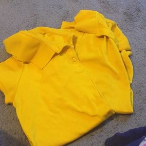 Two Yellow Short Sleeve Button Up Shirts